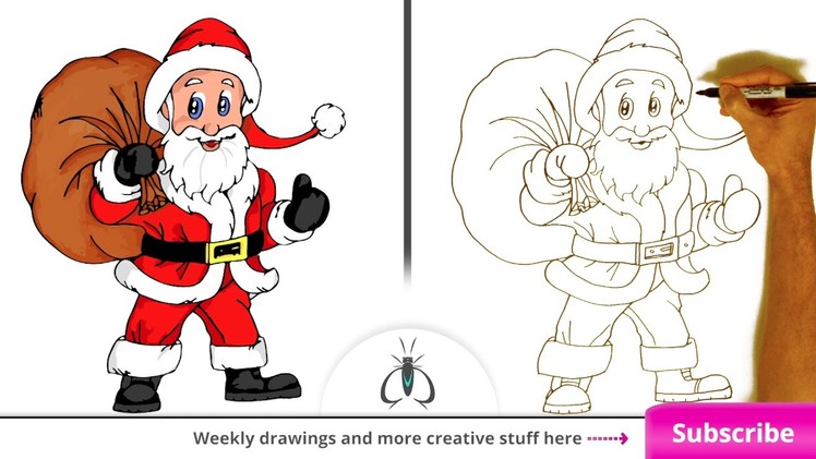 How to Draw Santa Claus - Easy Art Lesson