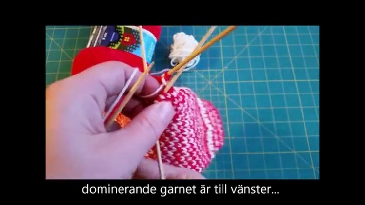 How to knit with 2 colors. Yarn dominance. lankadominanssi. garndominans