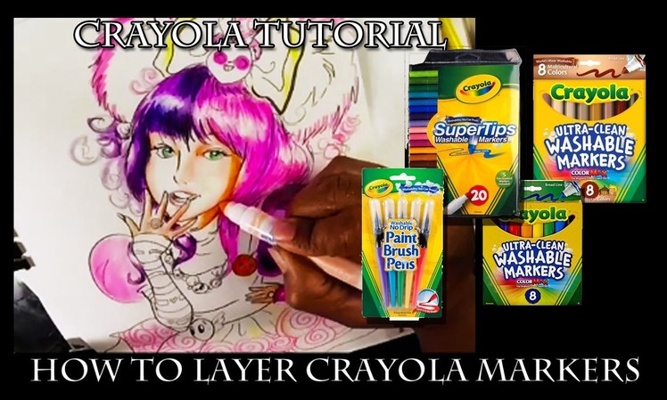 How to Layer Crayola Marker Tutorial