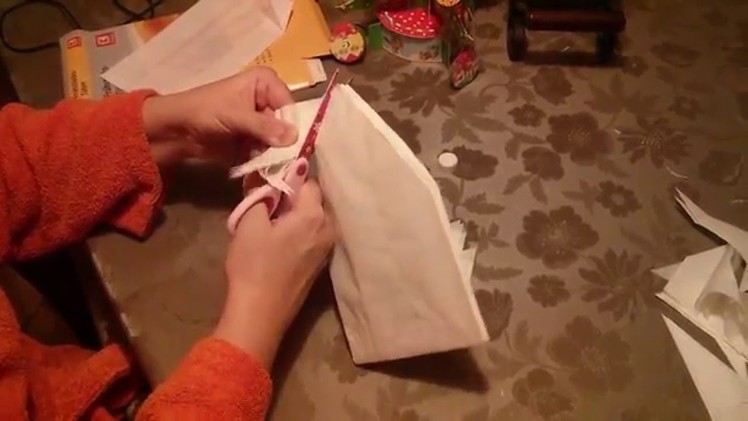 How to make a 3D Christmas Star out of  breakfast bags - Paper Craft