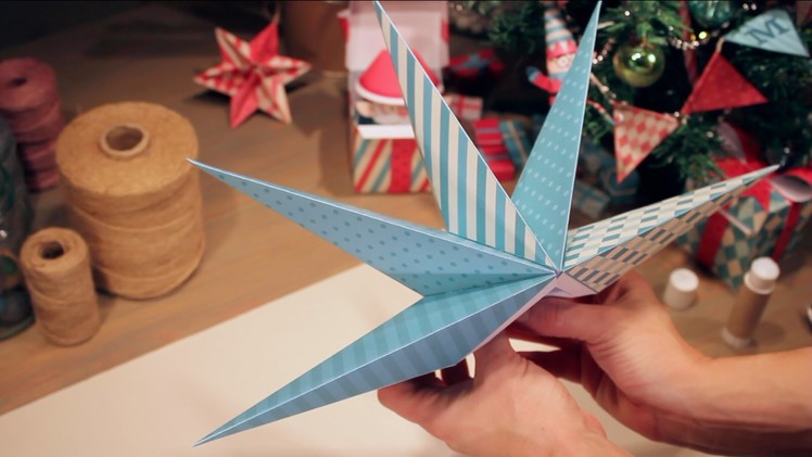 How to make a big Christmas Star - papercraft activity