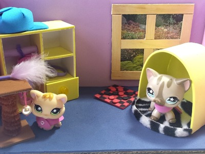 How to Make a Cute Bedroom for an LPS Cat: Doll House DIY