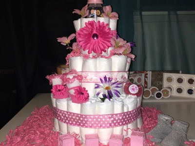 How to make a Diaper cake Step by Step Tutorial+ Pictures
