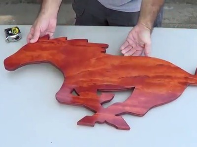 How to make a Mustang Pony shaped wooden wall art out of plywood