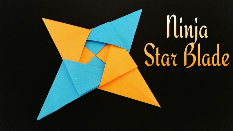 How to make a  paper "4 pointed Ninja star Blade Shuriken " - Modular Origami tutorial