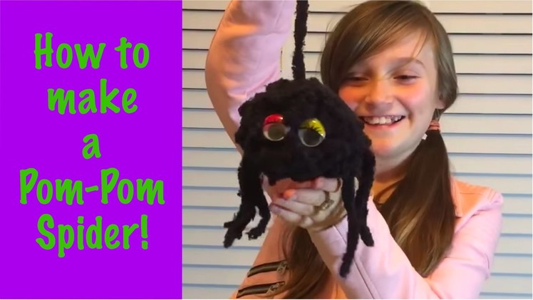 How To Make A Spider Pom Pom Puppet! Halloween