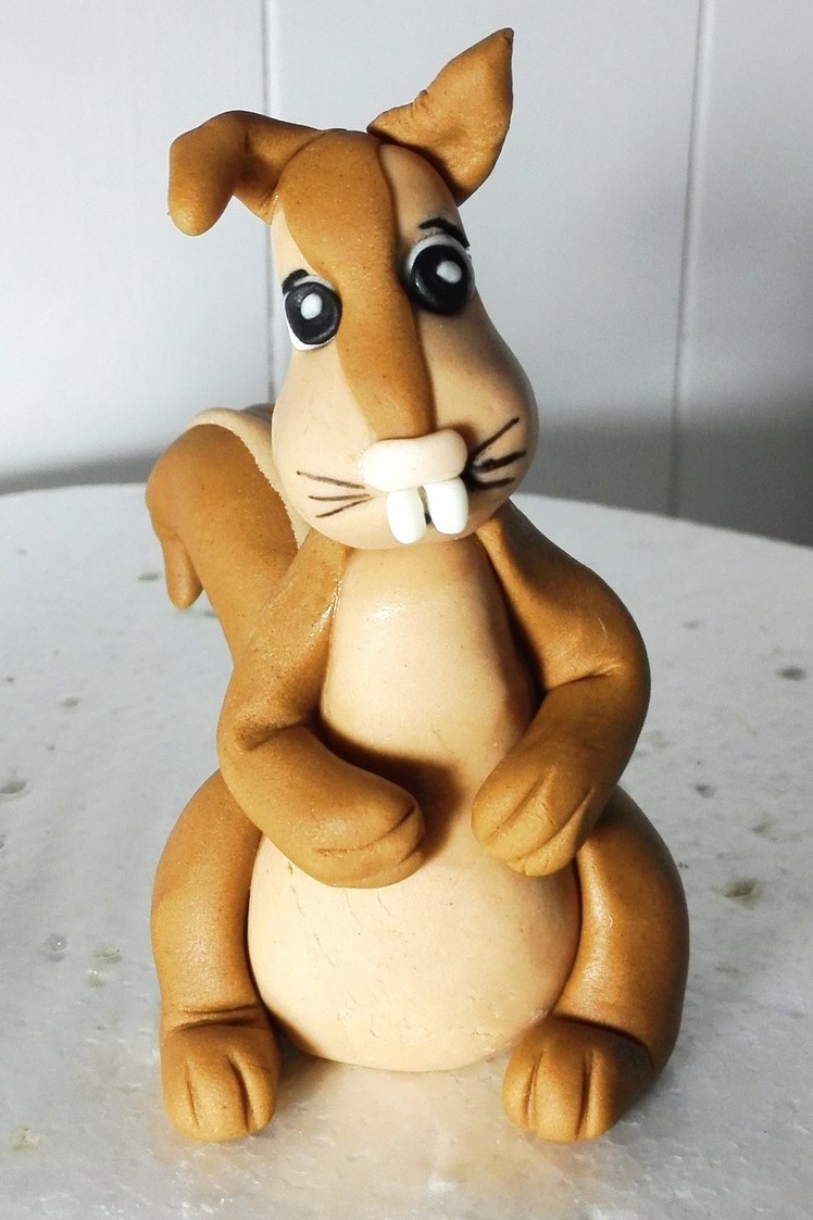 How to make a sugar paste Squirrel topper for on your cakes!