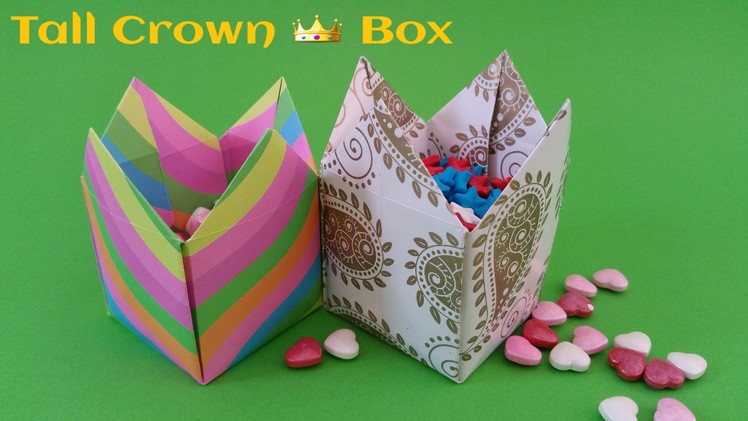 How to make a "Tall Crown box" - Useful Origami tutorial