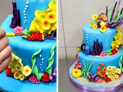 How To Make Finding Nemo.Dory Cake