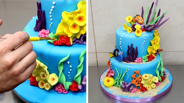How To Make Finding Nemo.Dory Cake