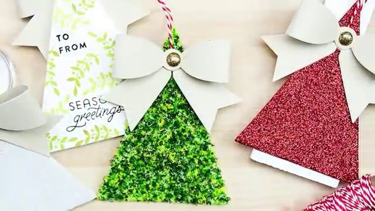 How to Make Gift Tags and Christmas Tree Ornaments using Spellbinders Dies