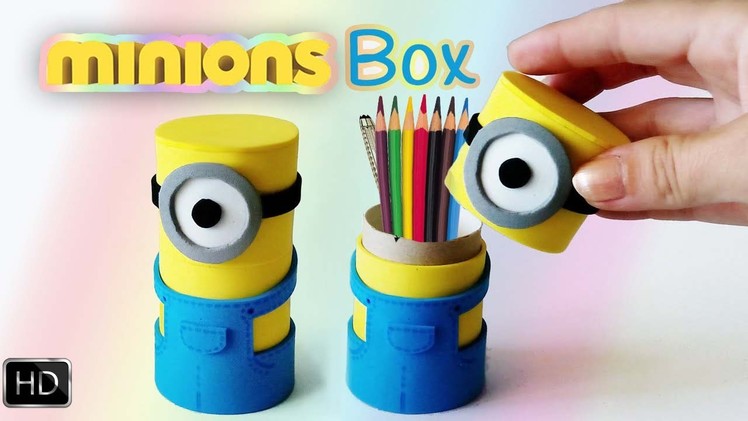 How to make : Minions box from cardboard ( PENCİL HOLDER )