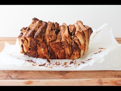 How To Make Nutella And Peanut Butter Pull Apart Bread - By One Kitchen Episode 292