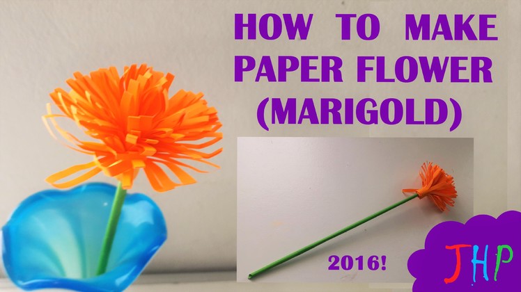 HOW TO MAKE PAPER FLOWER MARIGOLD . 2016 ORIGAMI VIDEO
