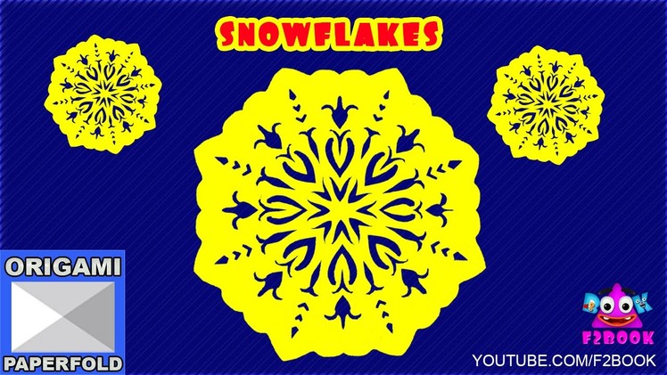 How to make paper snowflakes for kids step by step - By F2BOOK Video 74