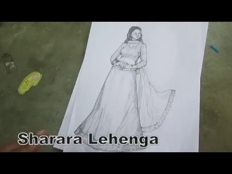 How to Make Sharara Lehenga.Ghagra part 1 hindi