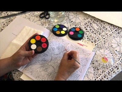 How to Use Watercolour (watercolour) Paints in Colouring (coloring) Books