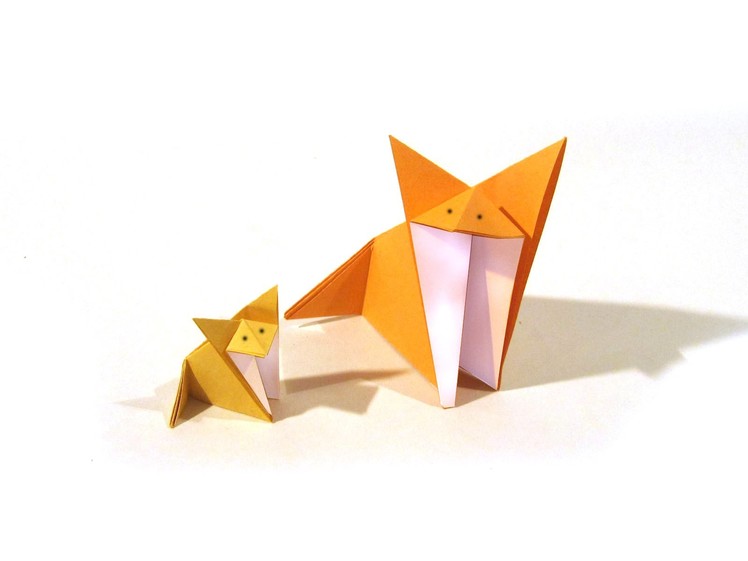 Origami Fox - Easy Origami Tutorial - How to make an origami fox