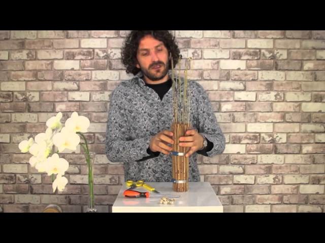 Sticks and orchids design | Flower Factor How To | Single flower arrangement