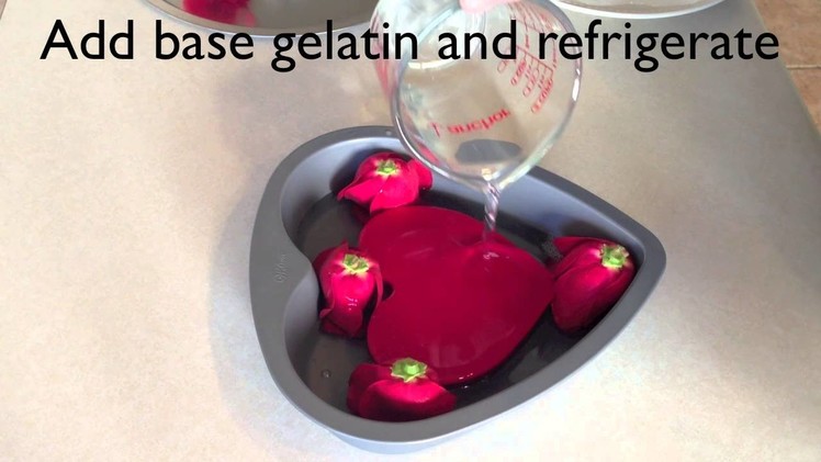 3D Gelatin  How to encapsulated natural edible roses