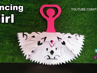 Dancing Girl Paper Cutting Design - origami instructions