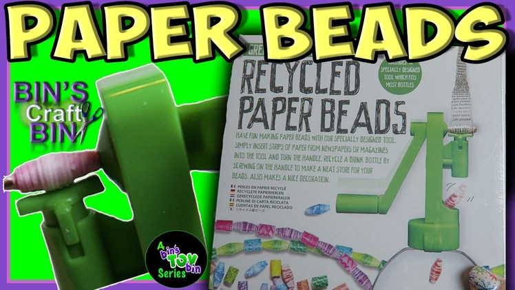 Green Creativity Recycled Paper Beads!! Make your own beads out of paper!!! Bins Crafty Bin