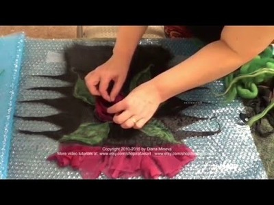 How to 3D  felted  rose -   DEMO