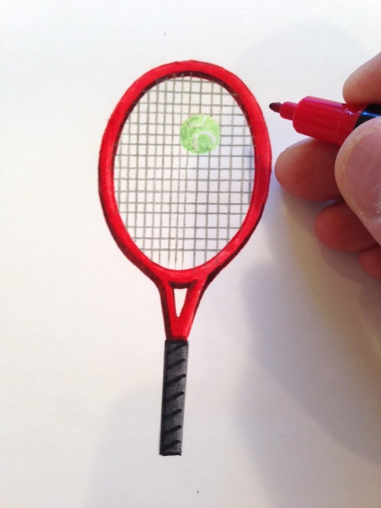 How to Draw a Tennis Racket