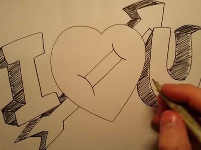 How to Draw I Love You With Heart Basic Drawing Skills Series