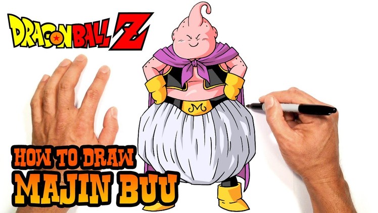 How to Draw Majin Buu (Dragon Ball Z)- Step by Step Art Lesson