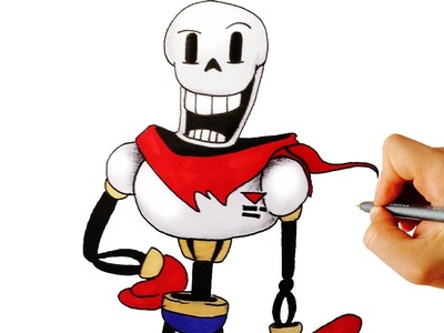 How to draw Papyrus from Undertale easy step by step drawing lesson preview