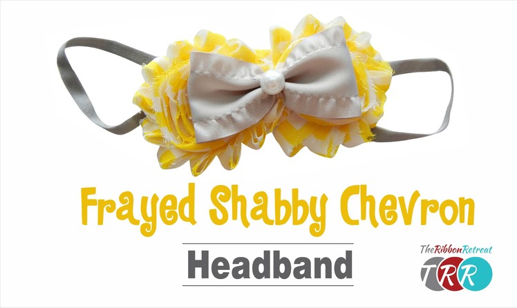 How to Make a Frayed Shabby Chevron Headband - TheRibbonRetreat.com
