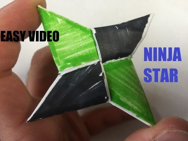 How To Make A giant Paper Ninja Star (shuriken) - origami