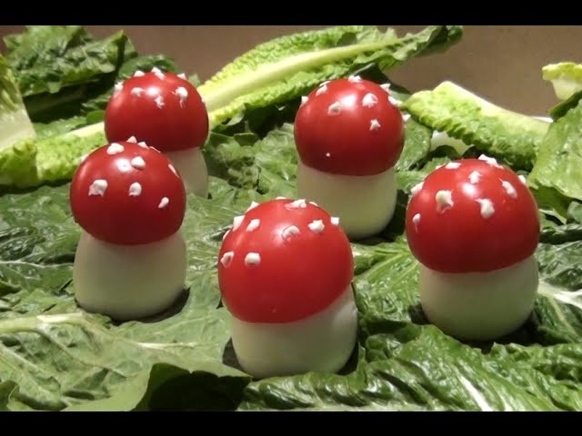 How to Make a Mushroom shaped Eggs & Tomatoes Salad