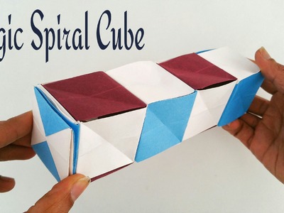 How to make a paper "Magic spiral cube " - Modular Origami Tutorial