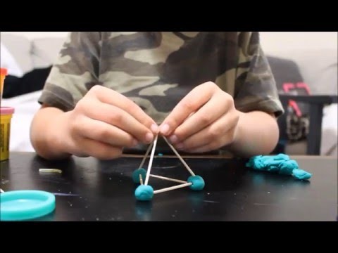 How to make a Tetrahedron with Playdoh and Toothpicks