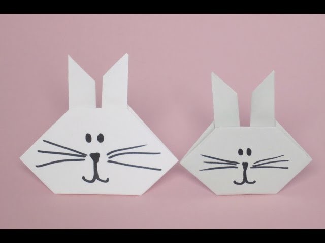 How to make an origami bunny face easy-DYI simple origami paper bunny face tutorial