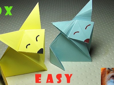 How to make an Origami Fox -  Paper Fox ( Very Cute ) 1080P