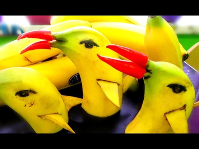 How To Make Banana Dolphin Garnishes | Banana Art | Fruit Carving Banana Decoration | Edible Art