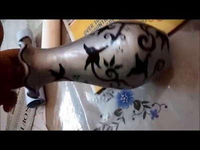 How to make design on flower vase