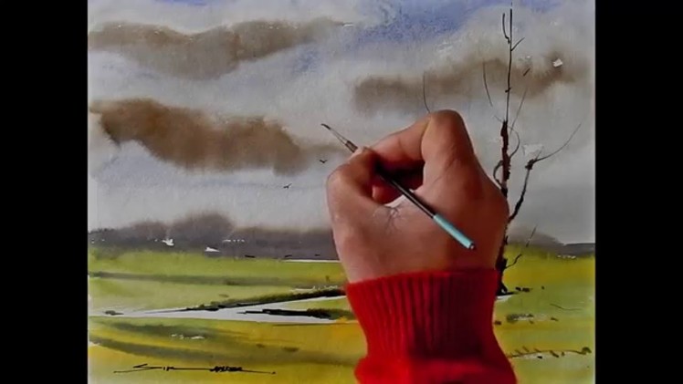 How to make landscape in watercolors by artist sikander singh chandigarh