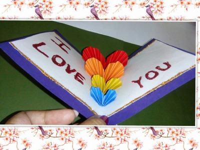 How to make  love pop up greeting card. love pop up greeting  card