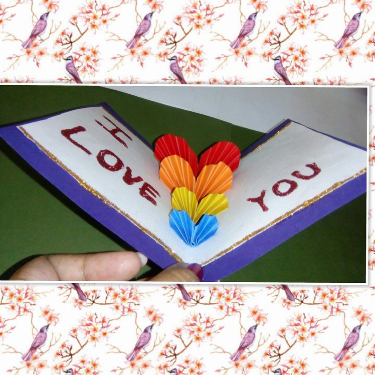 How to make  love pop up greeting card. love pop up greeting  card