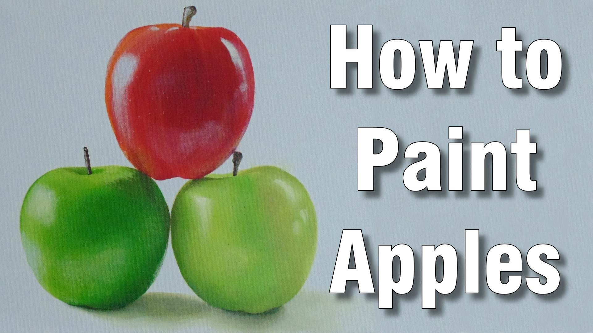 How to paint apples in acrylic time lapse painting tutorial