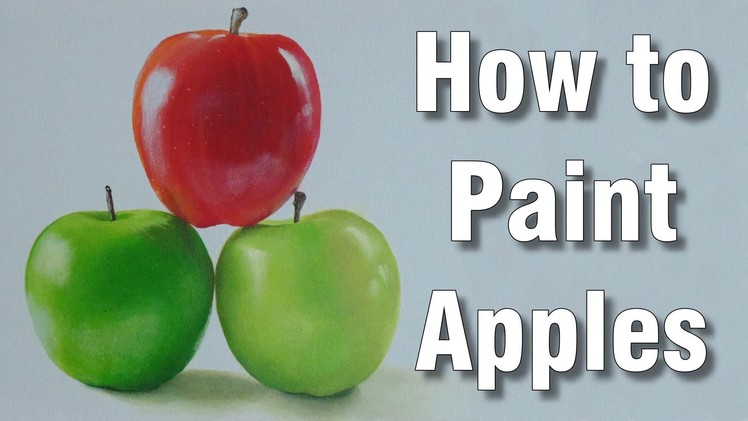 How to paint apples in acrylic time lapse painting tutorial