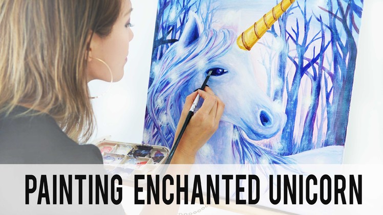 How To Paint Enchanted Unicorn | Speed Painting | ANN LE