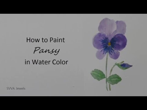 How to Paint Pansy in Watercolor