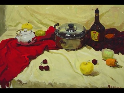 How to paint  Still life in acrylic - Time-lapse Still life Painting