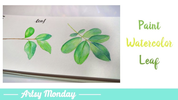 How To Paint Watercolor Leaf Branch
