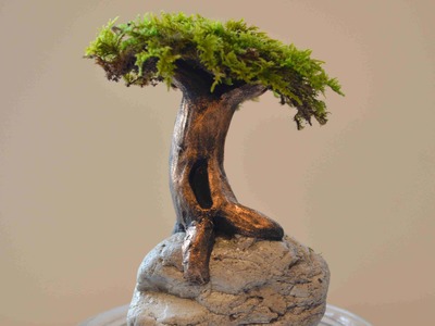How To Sculpt A Tree On A Rock In Polymer Clay